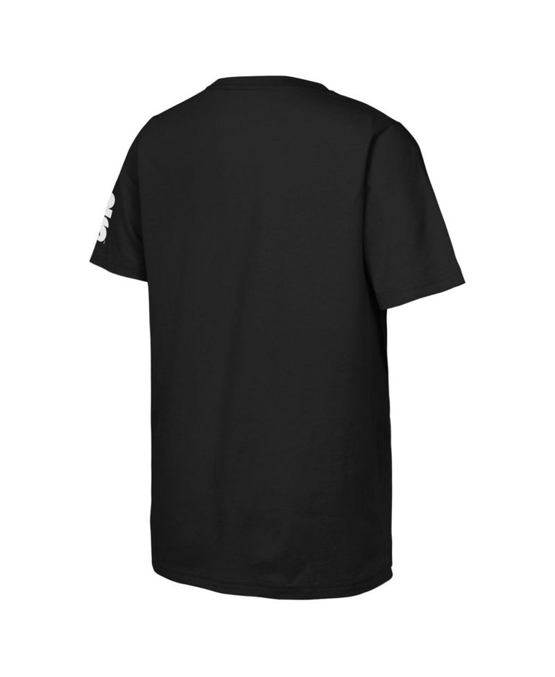Big Boys and Girls Black FIFA World Cup 2026 Soccer Meets Football T-Shirt