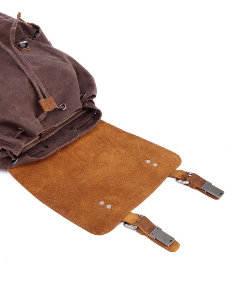 Stone Creek Waxed Canvas Backpack Handbag