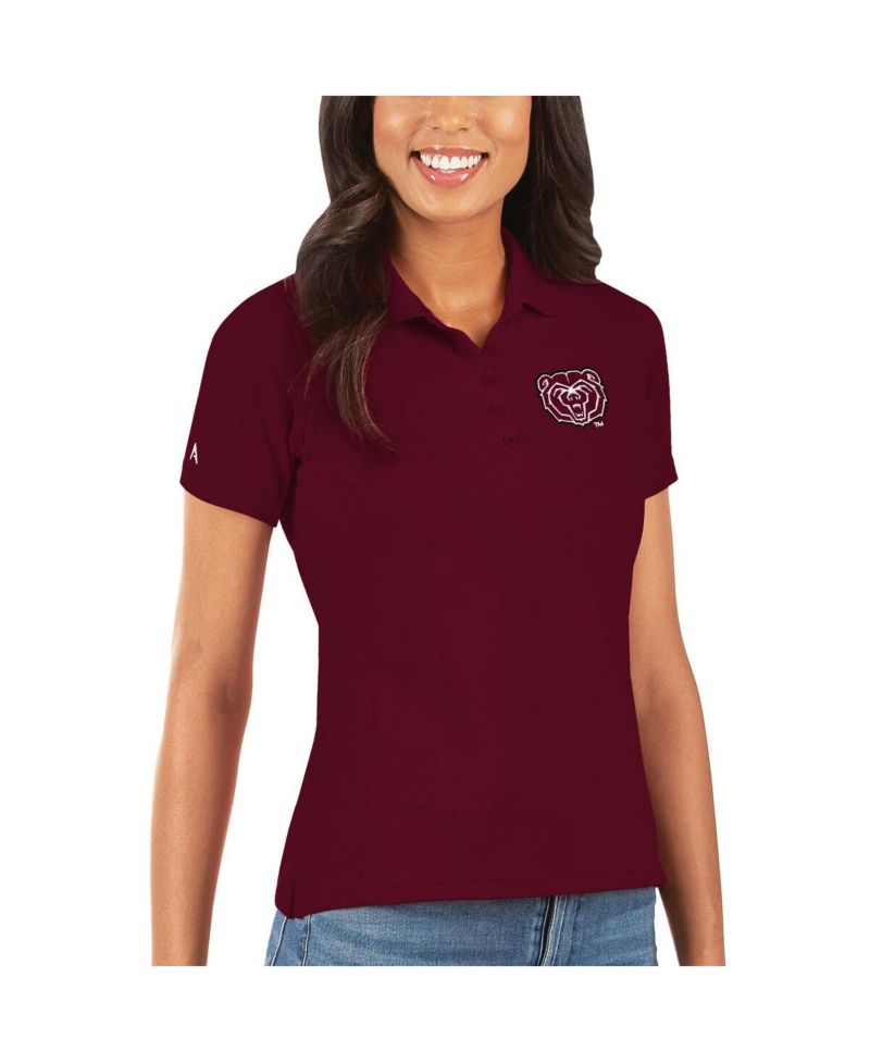 Women's Maroon Missouri State University Bears Legacy Pique Polo Shirt