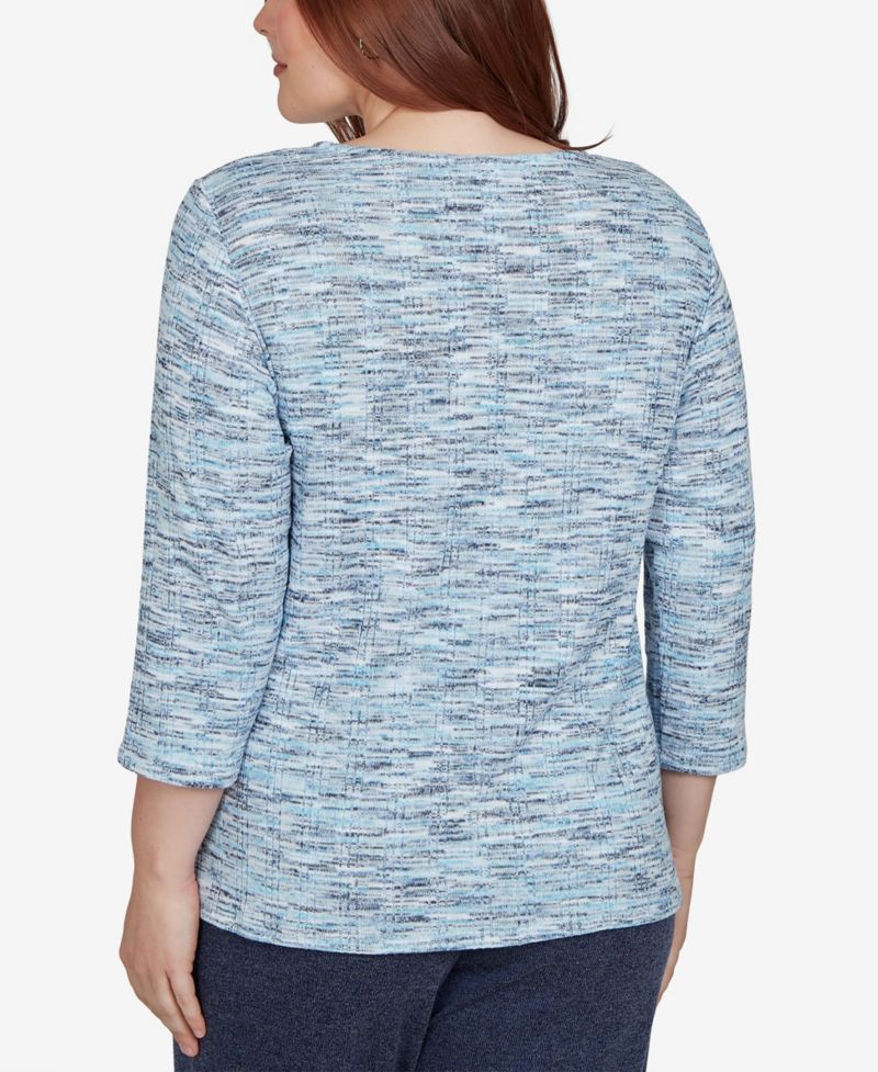 Women's Space Dye 3/4-Sleeve Top