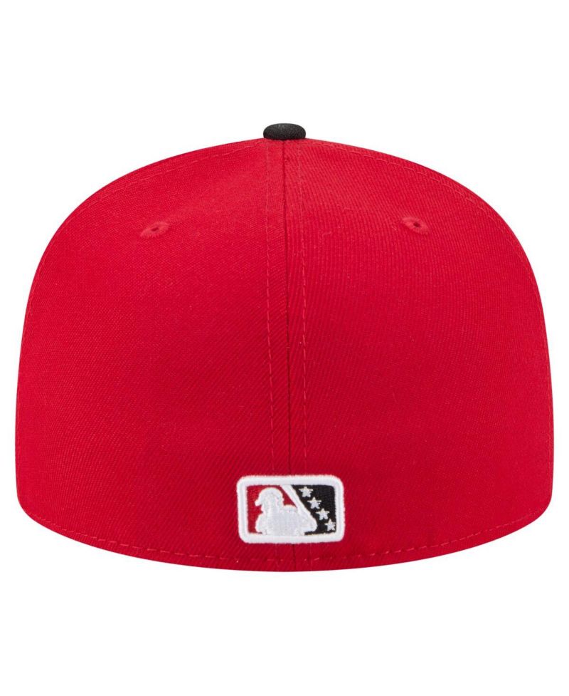 Men's Red/Black Birmingham Barons Authentic Collection 59FIFTY Fitted Hat