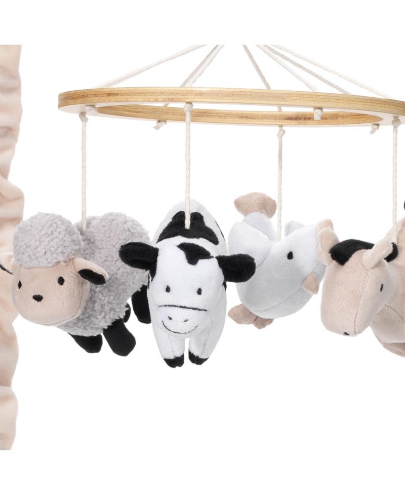 Baby Musical Farm Animals Automatic Shut-Off Crib Mobile