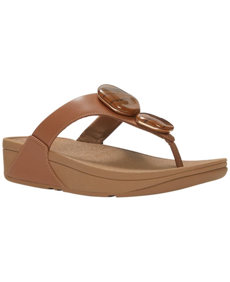Women's Lulu Marbled-Stone Slip-On Wedge Sandals