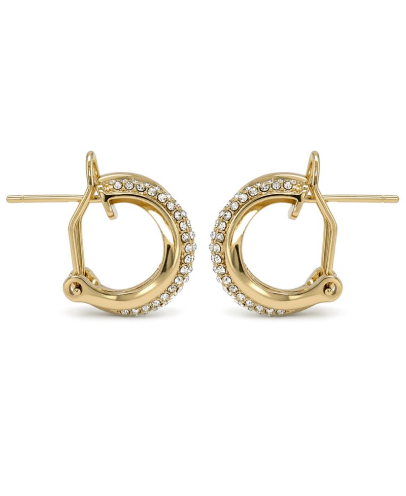 Clear Crystal Omega Hoop Earring