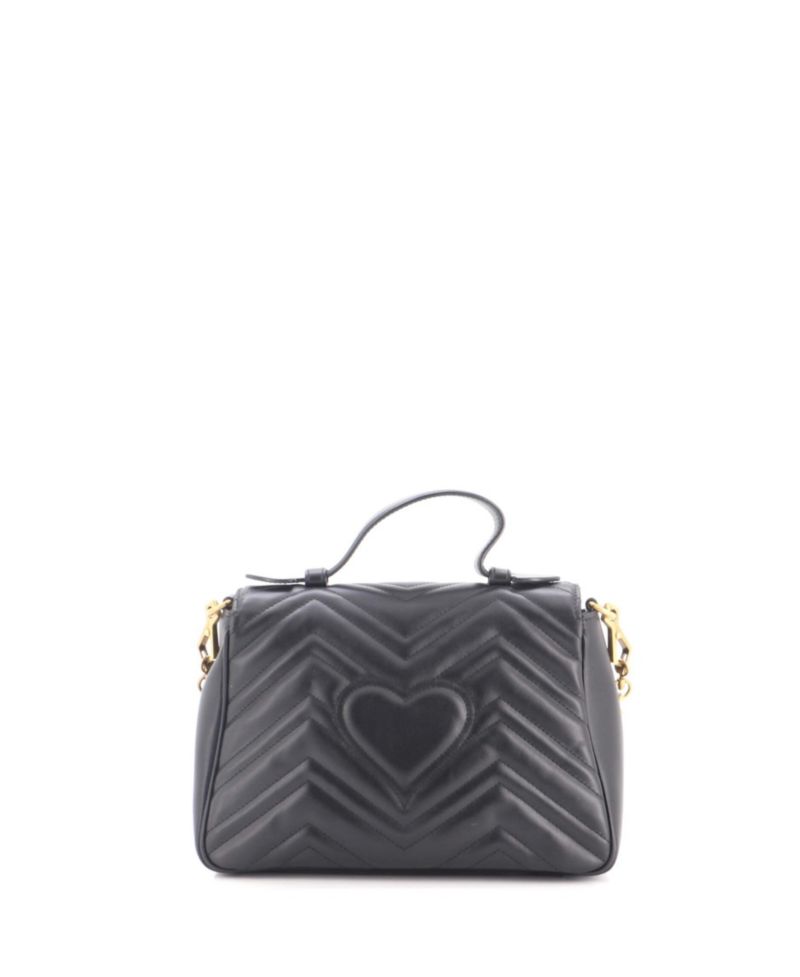 Small GG Marmont Top Handle Flap Bag Matelasse Leather