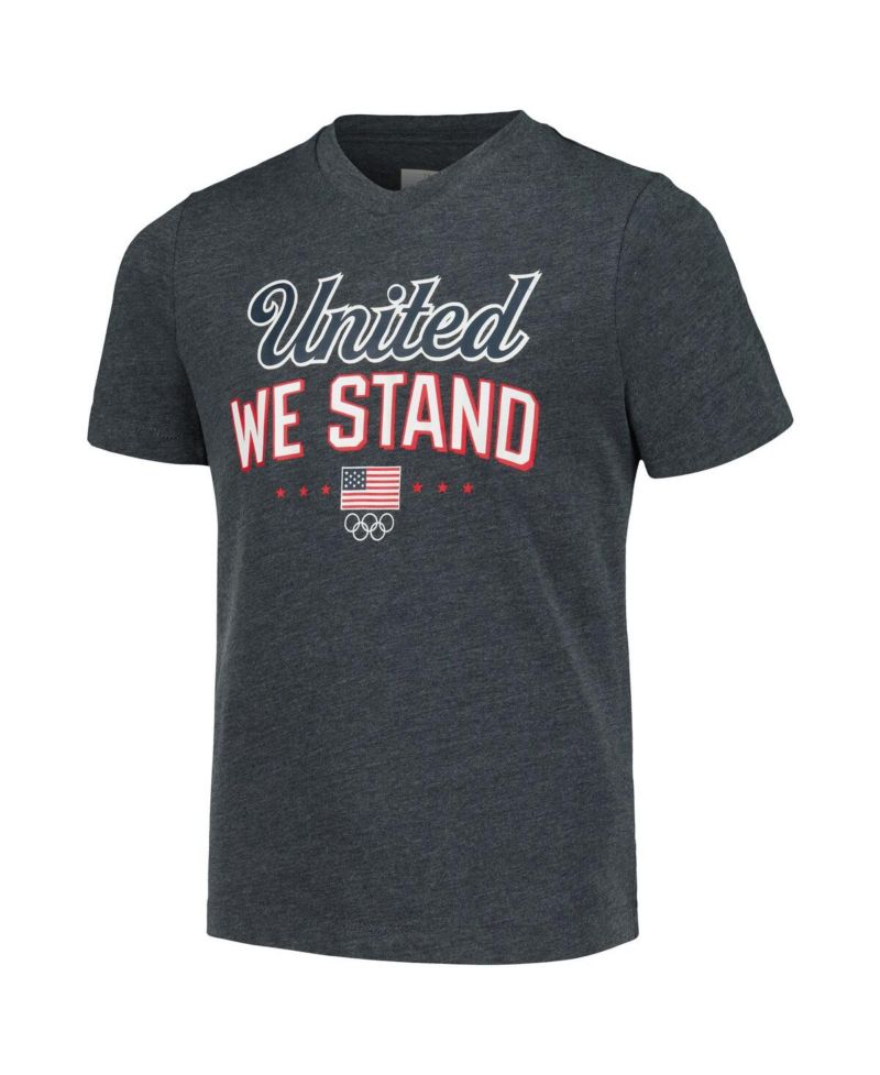 Big Girls Heather Charcoal Team USA Victory T-Shirt