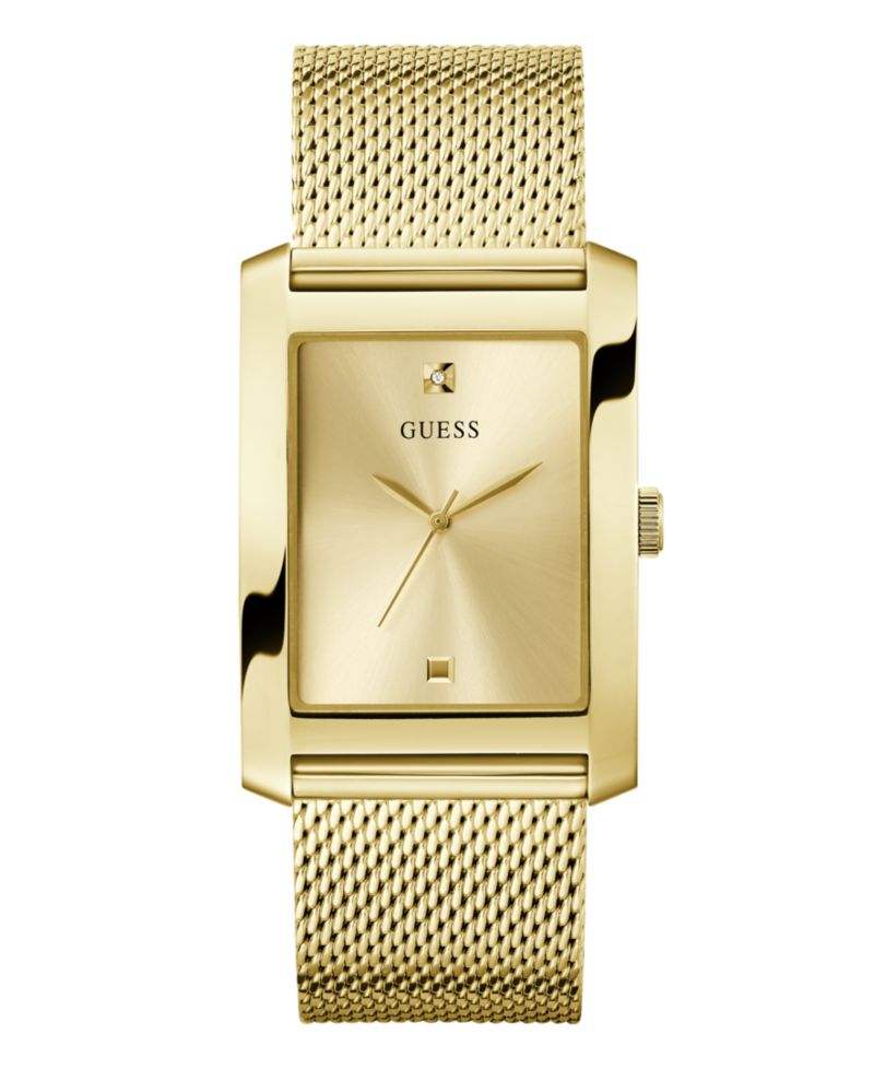 Men's Analog Gold-Tone Steel Mesh Watch, 34mm