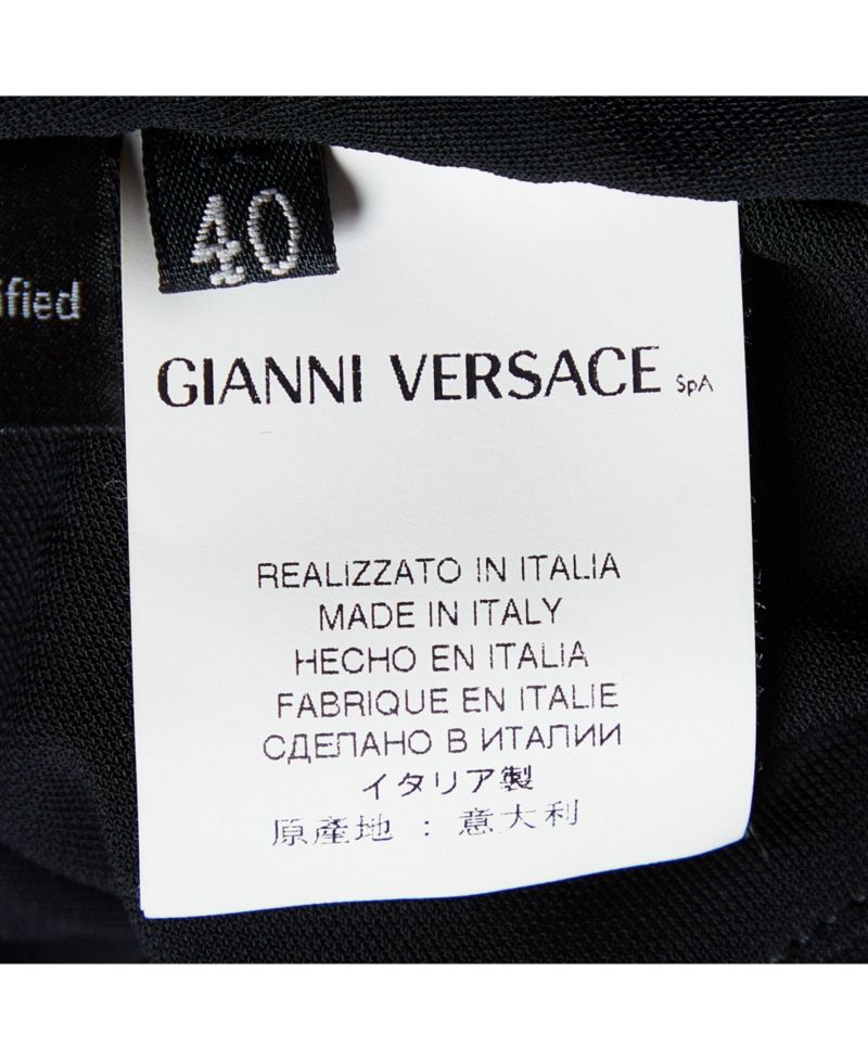 Women's Versace Ruched Crepe Sleeveless Top with Ring Detail