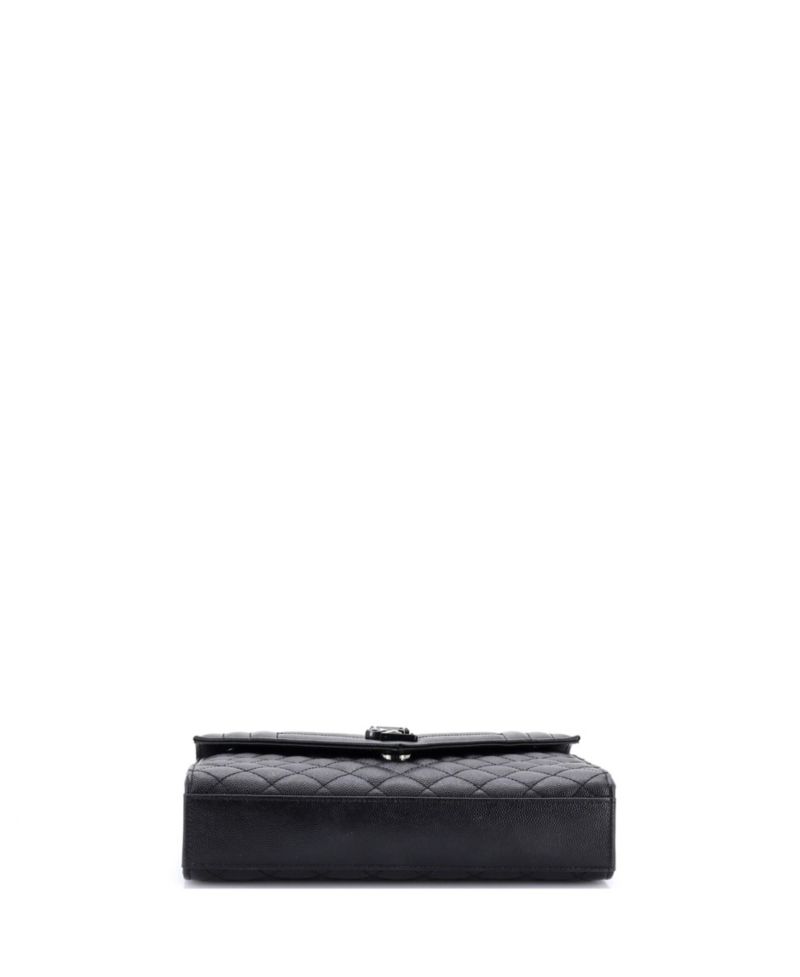 Medium Classic Monogram Envelope Satchel Mixed Matelasse Leather