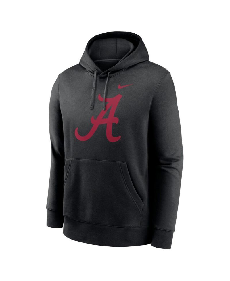 Men's Black Alabama Crimson Tide Primetime Evergreen Club Fleece Pullover Hoodie