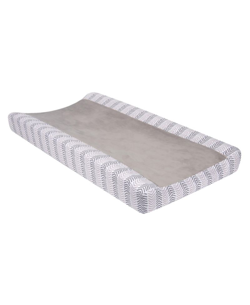 Lambs and Ivy Woodland Forest Gray Chevron Changing Pad Cover