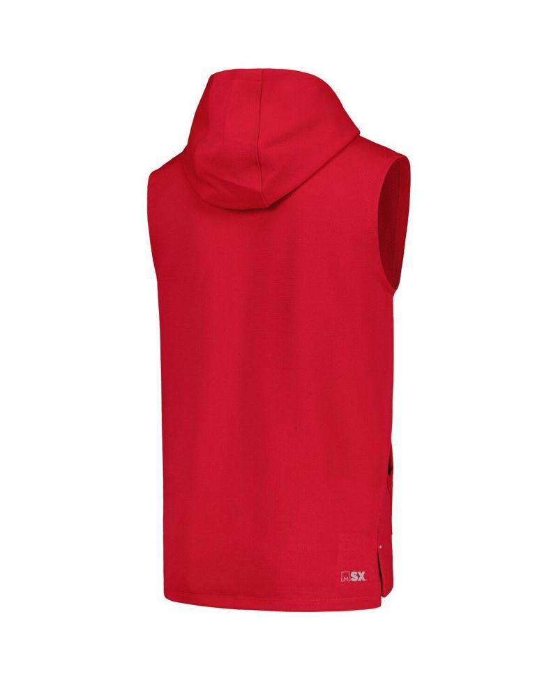 Men's Cardinal Arizona Cardinals Marathon Sleeveless Pullover Hoodie