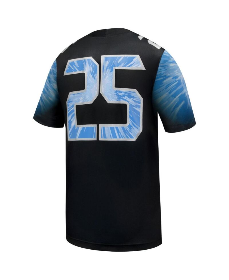 Men's 25 Black UCF Knights 2025 Space Game Football Game Jersey