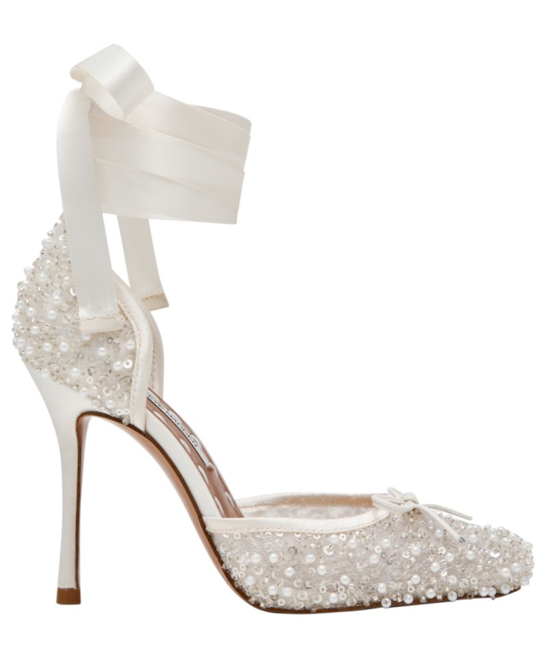 Women's Larina Embellished Lace-Up High Heel Ballet Pumps