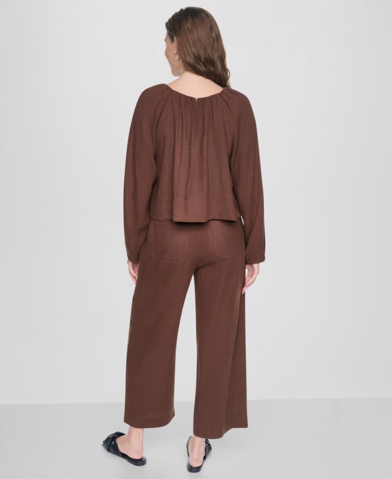 Women's High-Rise Cropped Wide-Leg Pants
