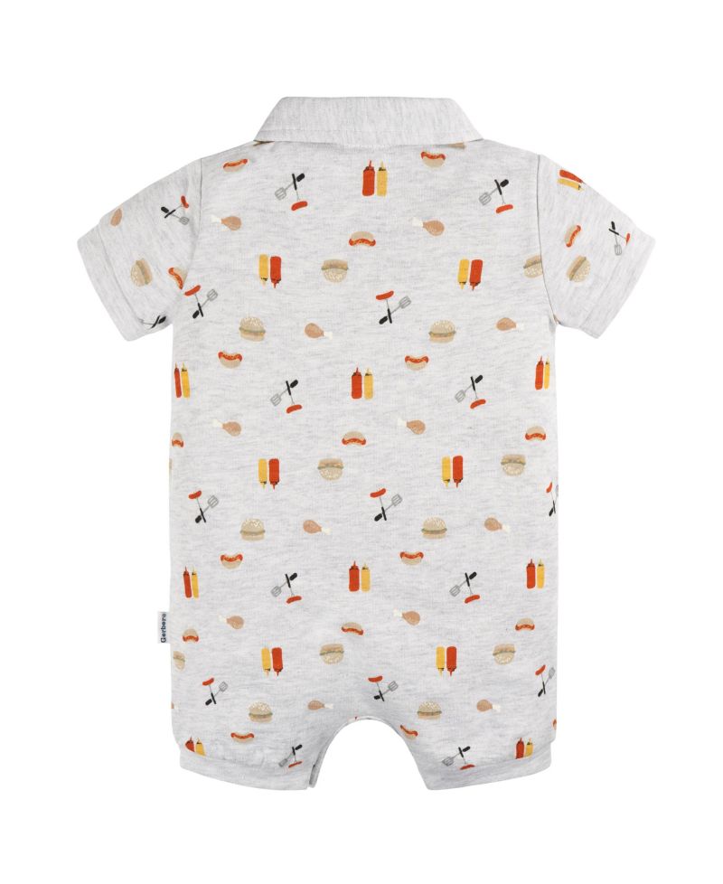 Baby Girls Collared Romper