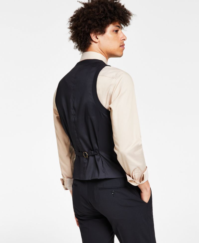 Men's Slim-Fit Wool Suit Vest