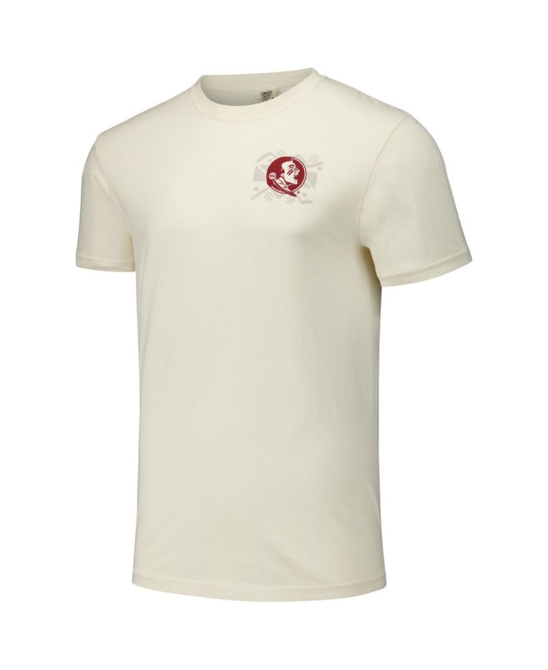 Men's and Women's Natural Florida State Seminoles Hyper Local Statue Pattern T-Shirt