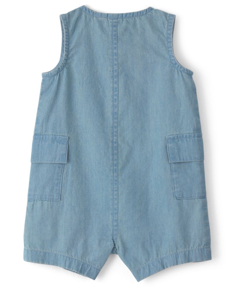 Baby Boys' Beach Cruiser Chambray Sleeveless Romper