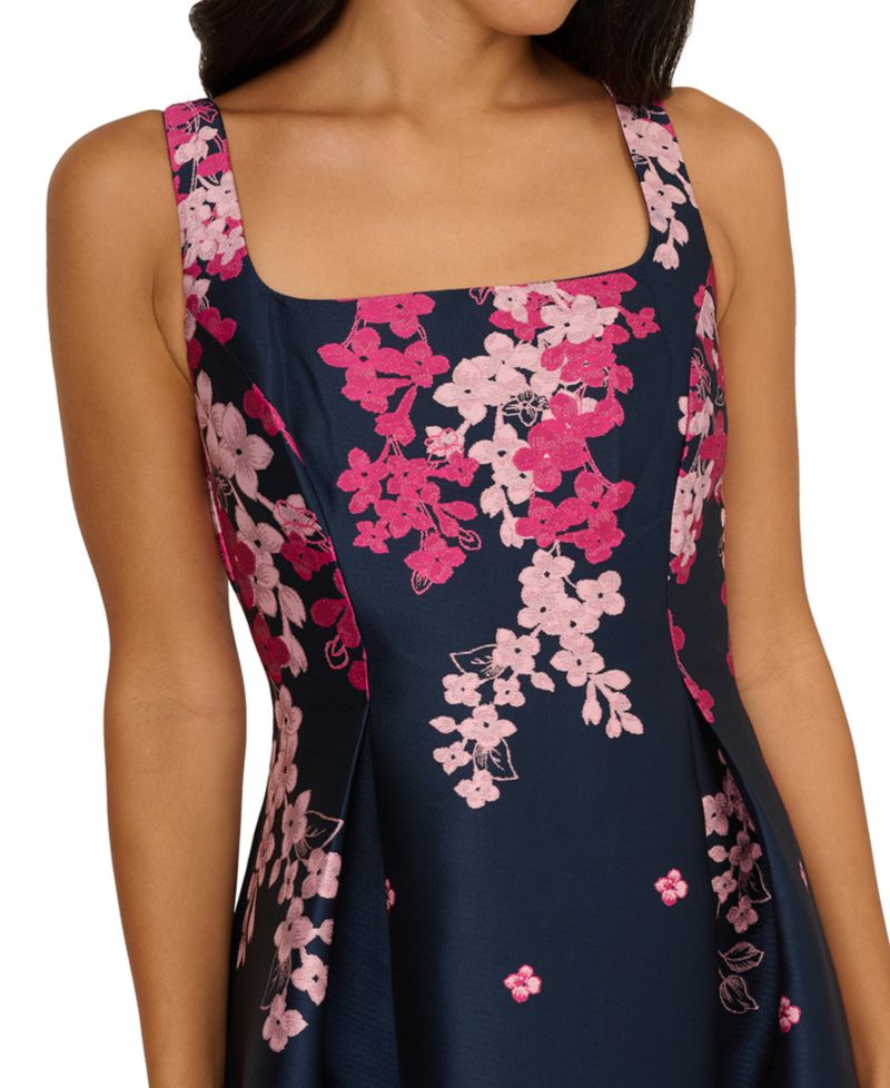 Women's Jacquard Fit & Flare Dress
