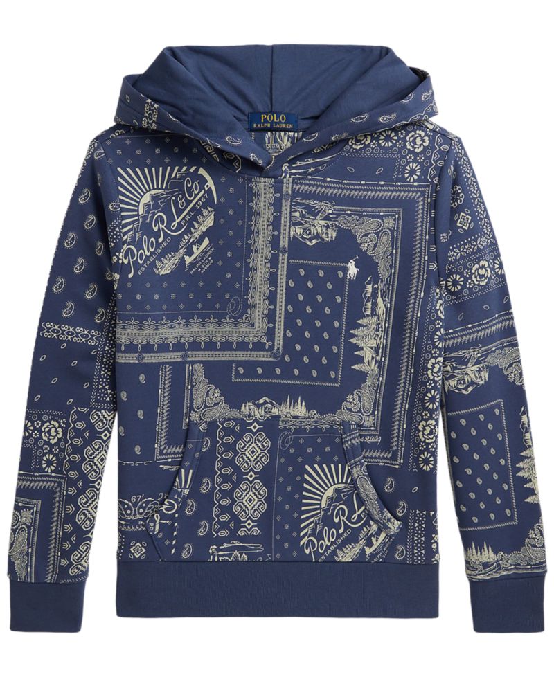 Boys' 8-20 Bandanna Print Long-Sleeve Hoodie