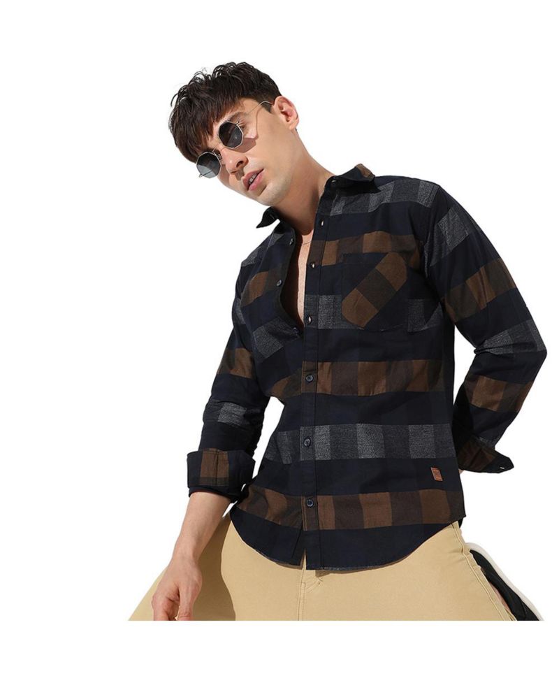 Men's Men Full Sleeve Checkered Casual Shirt