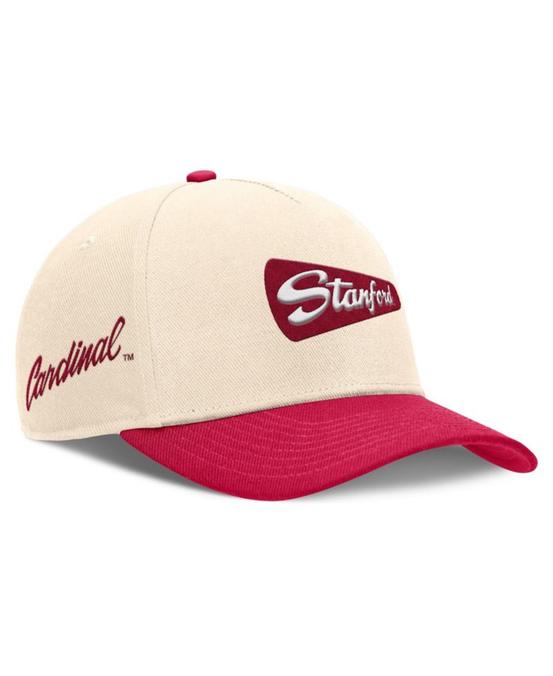 Men's Natural/Cardinal Stanford Cardinal Academic Rise Dri-FIT Adjustable Hat