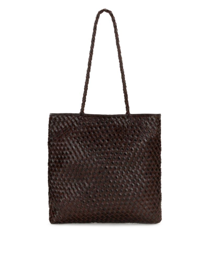 Valence Medium Woven Leather Tote Handbag