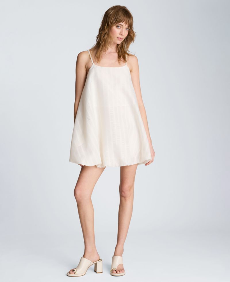 Women's Scoop Neck Bubble Hem Mini Dress