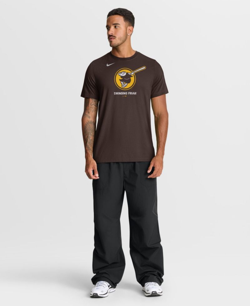 Men's Brown San Diego Padres Tri-Blend Logo T-Shirt