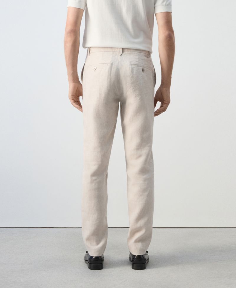 Men's Slim-Fit Linen Pants