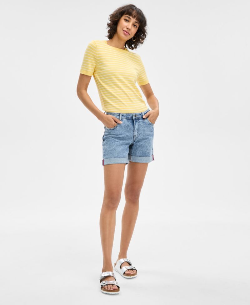 Nautica Women's Cuffed Denim Shorts