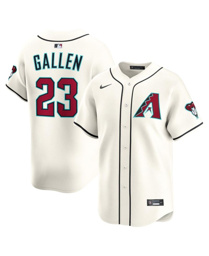Men's Zac Gallen Cream Arizona Diamondbacks Alternate Limited Player Jersey
