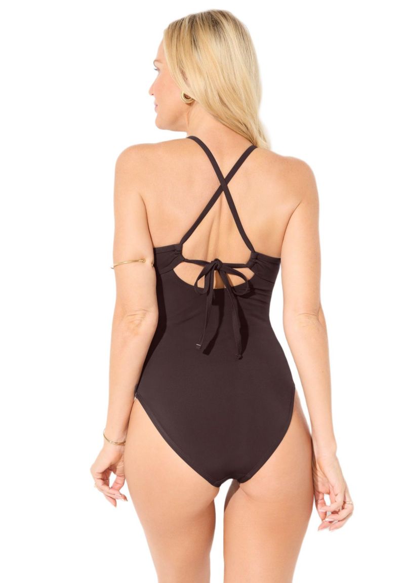 Women's Crossback High Neck One Piece Swimsuit
