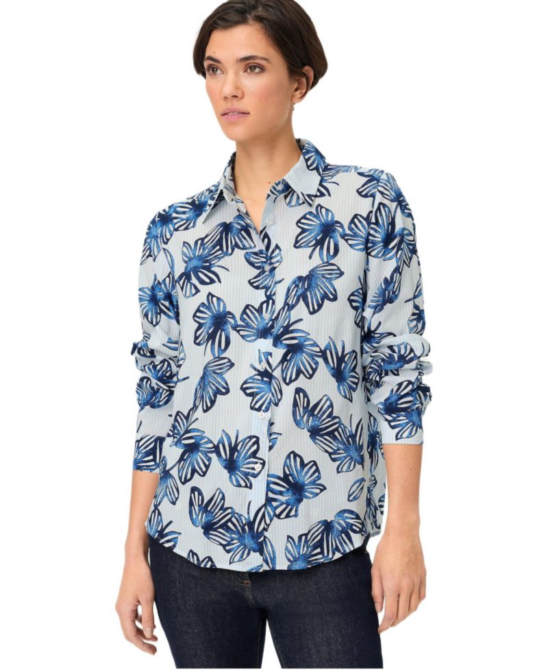 Women's Floral Stripe Shirt