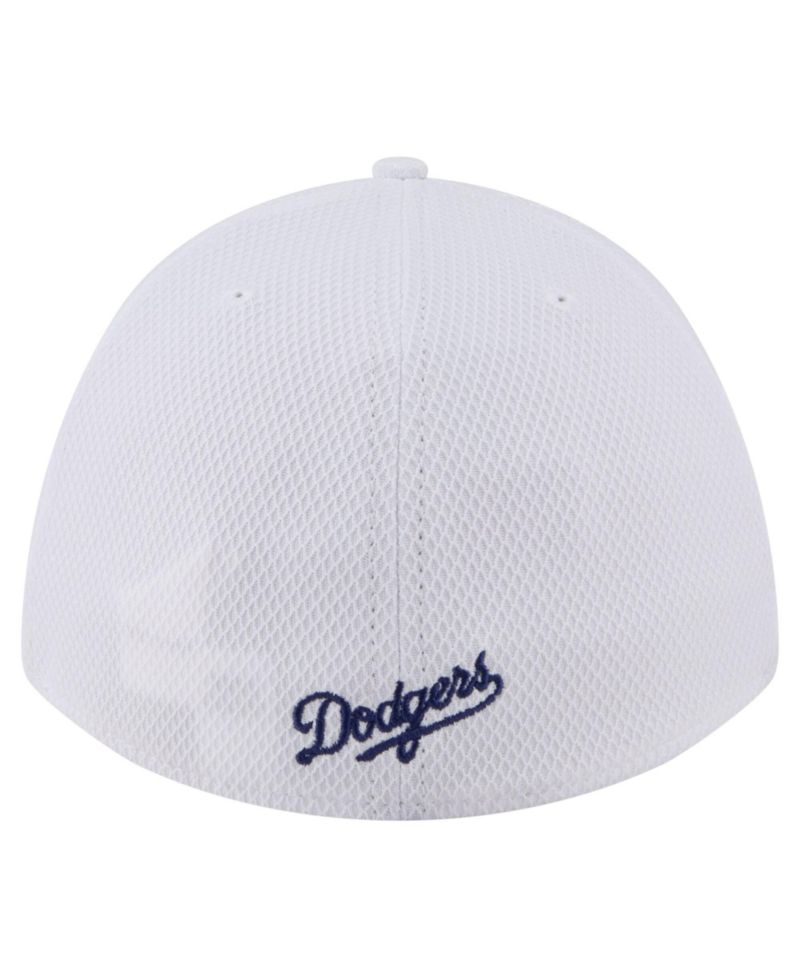 Men's White Los Angeles Dodgers Cut n Sew 39THIRTY Flex Hat