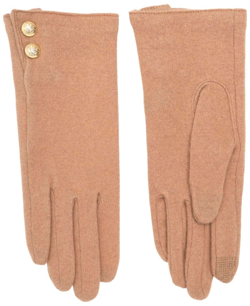 Two Button Cashmere Blend Touch Gloves