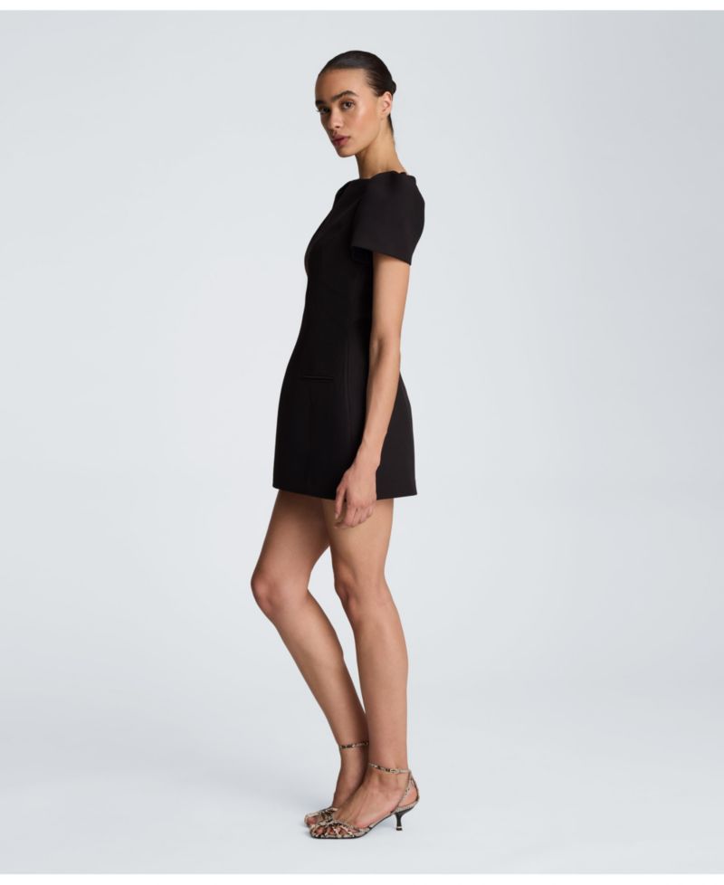 Women's Puff-Sleeve Mini Sheath Dress