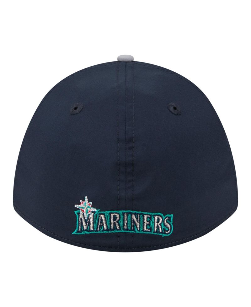 Men's Navy/Gray Seattle Mariners Rope M-Crown A-Frame 39THIRTY Flex Hat