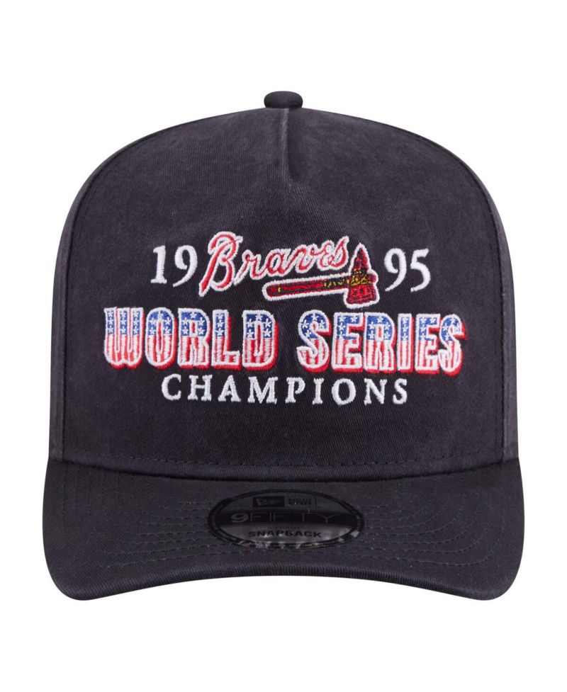 Men's Navy Atlanta Braves 1995 World Series Champions Historic 9FIFTY A-Frame Snapback Hat
