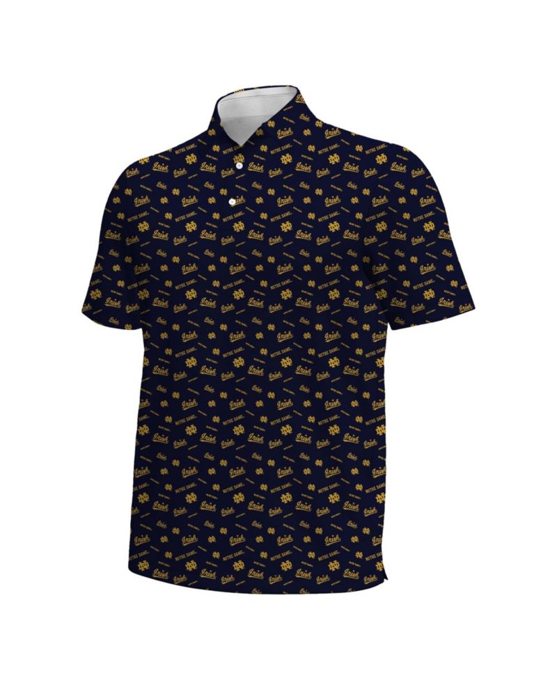 Men's Navy Notre Dame Fighting Irish Gameday Armourfuse Polo Shirt