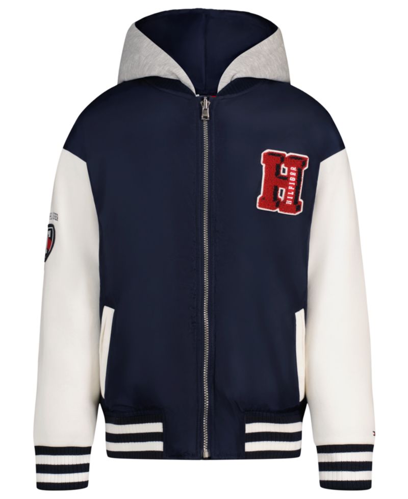 Boys' 2-7 Hooded Fleece-Lined Bomber Jacket