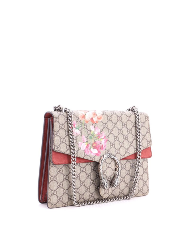 Medium Dionysus Bag Blooms Print GG Coated Canvas