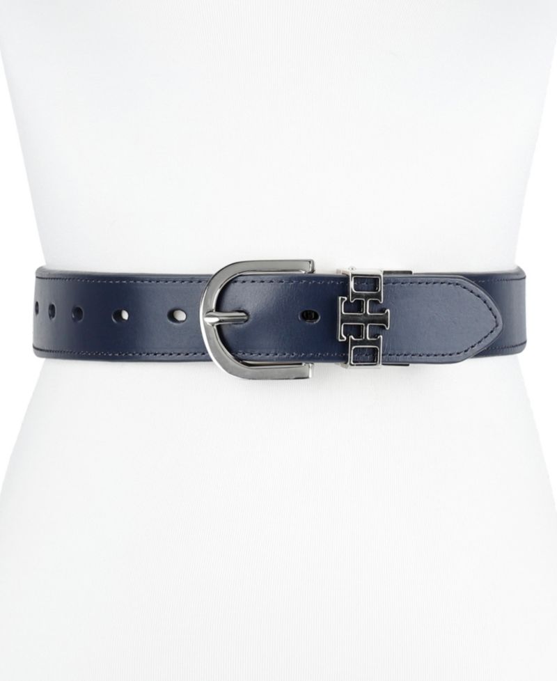 Women's 2-In-1 Reversible TH Monogram Strap Keeper Dress Casual Belt