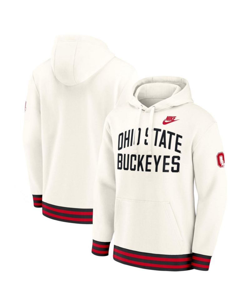 Men's Cream Ohio State Buckeyes Legacy Retro Pullover Hoodie