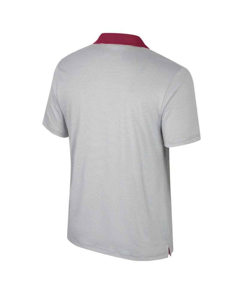 Men's Gray Florida State Seminoles Big & Tall Tuck Striped Polo Shirt
