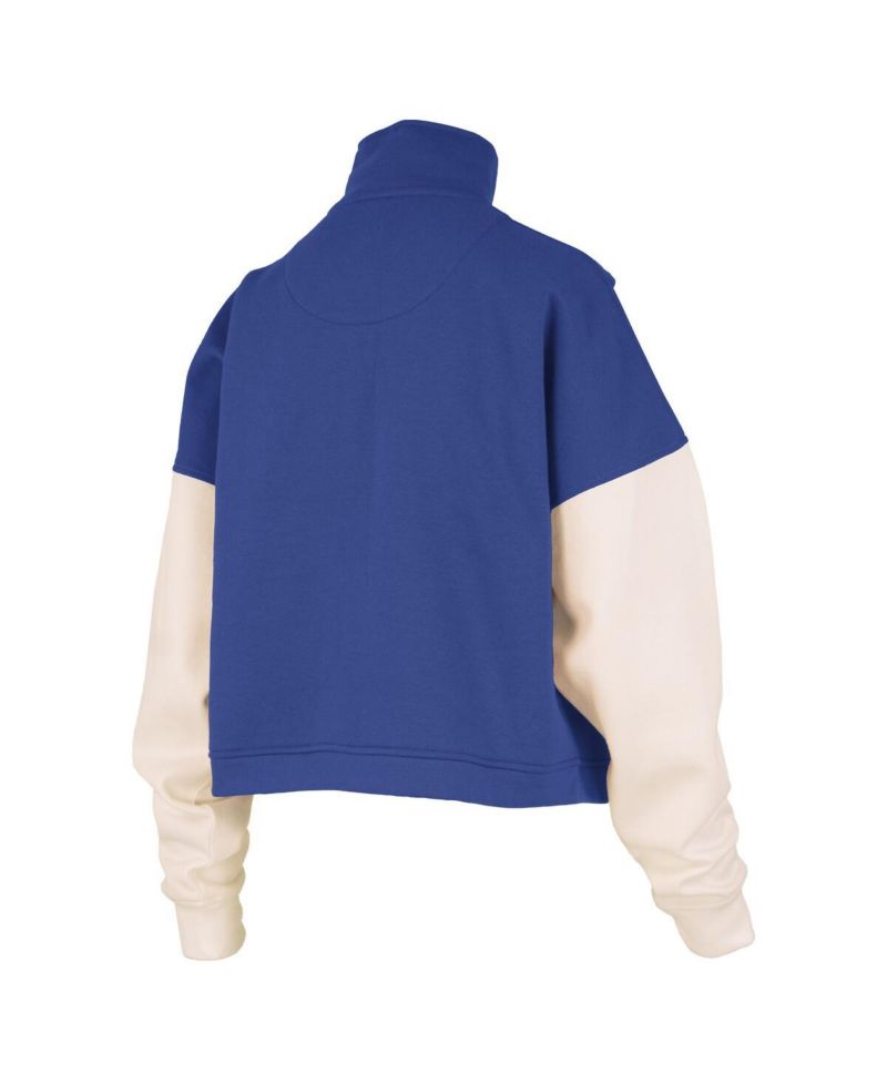 Women's Royal Florida Gators Ferrara Color Block Quarter-Zip Sweatshirt