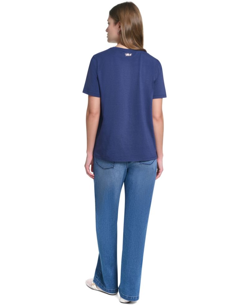 Women's Tie-Front Graphic Top