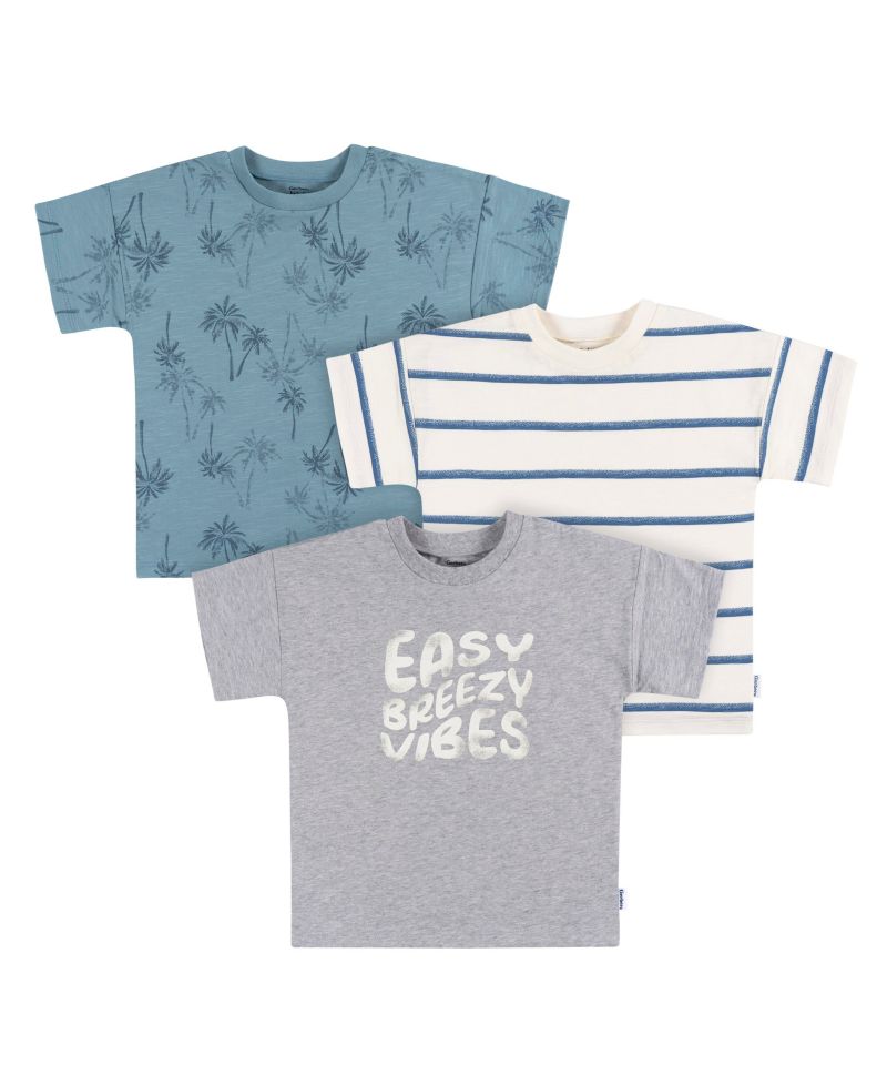 Baby Boys Short Sleeve T-Shirts, 3 Pack
