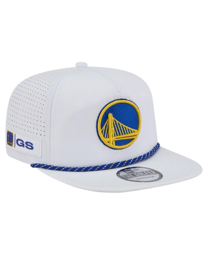 Men's White Golden State Warriors Performance Rope Golfer Adjustable Hat